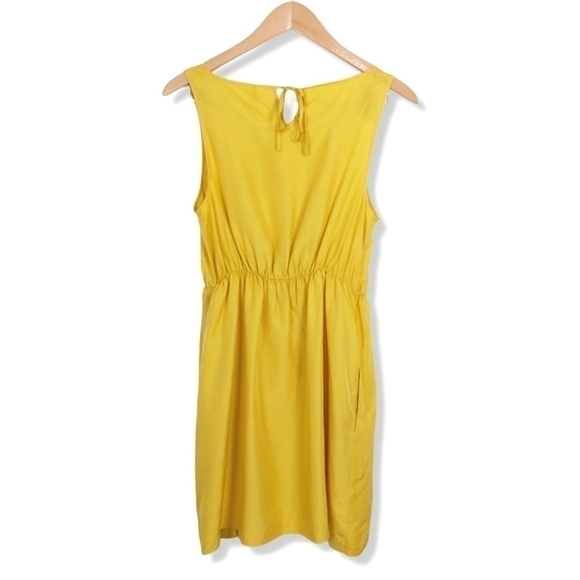 Anthropologie Maeve Yellow Silk Sleeves Dress Size Small 💛 - Picture 9 of 11